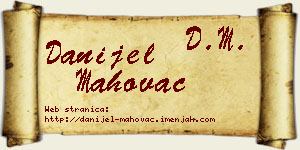 Danijel Mahovac vizit kartica